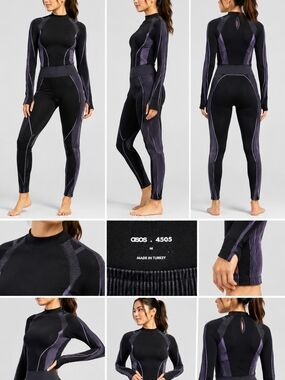 ASOS Black and Purple  Active Set